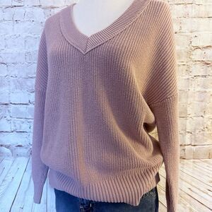 Evereve chunky knit v neck sweater